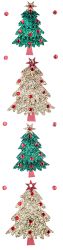 Adesivo Feito à Mão com Brilho Toke e Crie - TEC - Árvores de Natal
