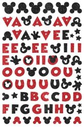 Adesivo Alfabeto EVA Puro Glitter Toke e Crie - TEC Disney Mickey Mouse
