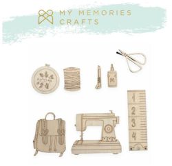 Kit de Madeiras My Memories Crafts Coleção My Crafts
