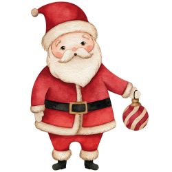Aplique em Papel e MDF Litoarte Coleção Noite Feliz com Papai Noel