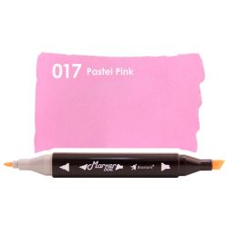 Caneta Permanente Bismark Marker DUAL Ponta Dupla Pastel Pink - Rosa