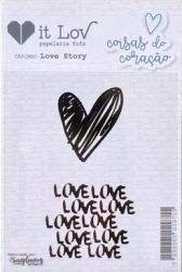 Carimbo em Silicone It Lov Coleção Coisas do Coração Love Story