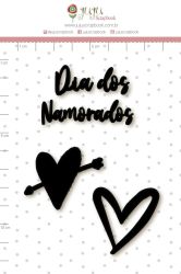 Enfeite Blackboard Juju Scrapbook Espalhando Amor Dia dos Namorados