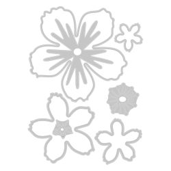 Kit Faca de Corte Sizzix Floral Blossom com 7 facas
