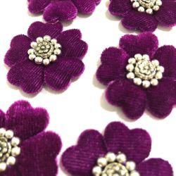 Bailarina Creative Imaginations em Veludo Purple Floral