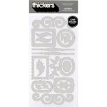 Adesivo Thickers em Chipboard American Crafts Accents White