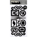 Adesivo Thickers em Chipboard American Crafts Accents Black