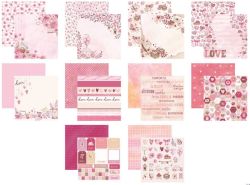 Kit de Papel para Scrapbooking Arte Fácil com 10 folhas 30,5 x 30,5 cm Coleção Valentine's