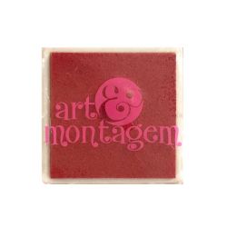 Mini Carimbeira Art & Montagem Vermelho (almofada para carimbo)