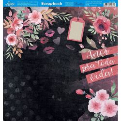 Papel para Scrapbook Litoarte Floral 6 SD-1009