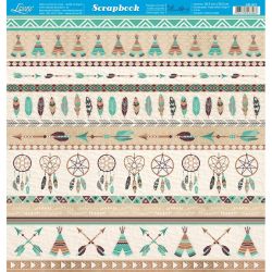Papel para Scrapbook Litoarte Tribal 9 SD-901
