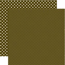 Papel para Scrapbook Echo Park Dots & Stripes - Walnut