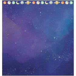 Papel para Scrapbook Litoarte Coleção Meu Universo by Estudio 812 Fundo Espacial SD-1192