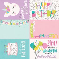 Papel para Scrapbooking Simple Stories Magical Birthday 4 x 6 Elements