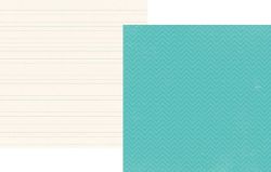 Papel Simple Stories Teal Chevron Lined Notebook