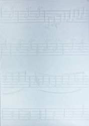 Placa de Relevo e Textura para Scrapbook Art & Montagem Notas Musicais