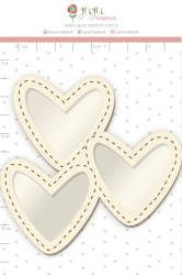Shaker Box em Chipboard Branco Juju Scrapbook Cartas para Você Trio de Amor