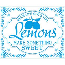 Stencil Litoarte da Coleção Limões Sweet Lemonade 25 x 20 cm