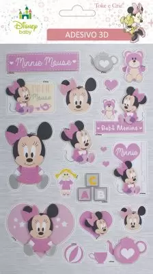 Adesivo 3D Disney Toke e Crie - TEC - Baby Minnie
