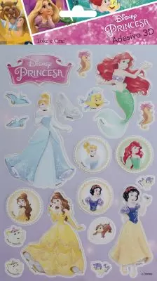 Adesivo 3D Disney Toke e Crie - TEC - Princesas