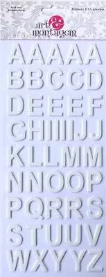 Adesivo Alfabeto em EVA Arte e Montagem Branco