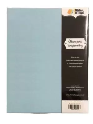 Álbum A4 para Scrapbook Tipo Pino Oficina do Papel Azul