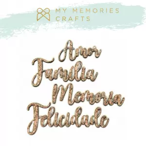 Kit de Madeira com Cortiças Adesivadas My Memories Crafts Coleção My Memories 2