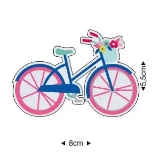 Aplique em Papel e MDF Litoarte Bicicleta Love Story