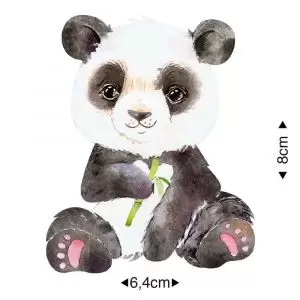 Aplique em Papel e MDF Litoarte Panda Sentado