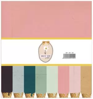 Bloco de Papel 30,5 x 30,5 cm Dany Peres Paleta da Coleção Dolce Vita com 8 folhas