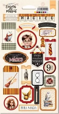 Chipboard Alfabeto Adesivado Dany Peres: A Magia de Harry Potter em Seus Projetos de Scrapbooking