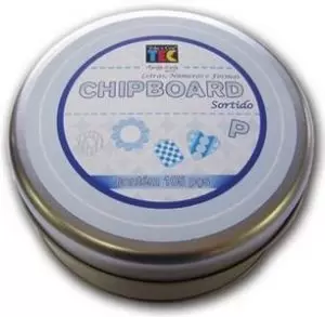 Chipboard Sortido Toke e Crie TEC Azul Claro
