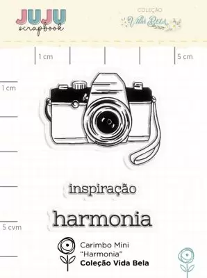 Carimbo Mini Juju Scrapbook Harmonia Coleção Vida Bela