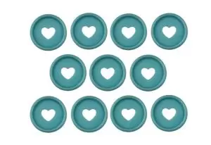 Discos para Caderno Inteligente Apex 24 mm com 11 peças Coração Azul