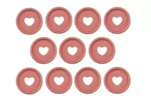 Discos para Caderno Inteligente Apex 24 mm com 11 peças Coração Rosa 