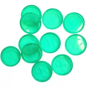 Kit Discos 24 mm com 12 peças Octo Verde Esmeralda Transparentes para 90 folhas