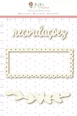 Chipboard Juju Scrapbook Cartas para Você Recordações