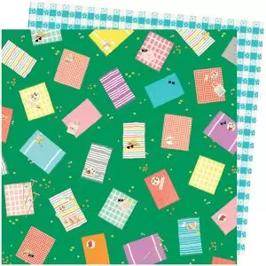 Papel para Scrapbook American Crafts Picnic in the Park - From Above