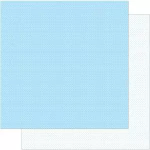 Papel para Scrapbook Litoarte Poá Azul Pequeno