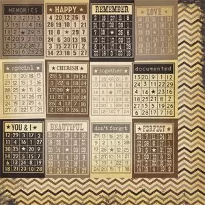 Papel Simple Stories Documented - Bingo Cards/Chevron