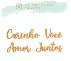 Palavras de Chipboard e Cortiça My Memories Crafts Coleção My Love