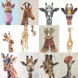Papel para Scrapbook Art Unica Girafas