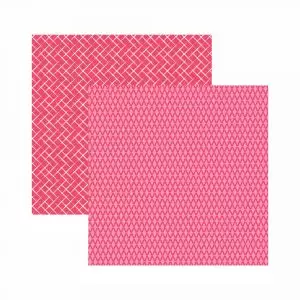 Papel para Scrapbook Toke e Crie TEC Básico Luxo Pink Xadrez