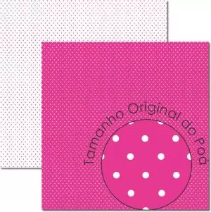 Papel para Scrapbook Arte Fácil Coleção Poá Pink10