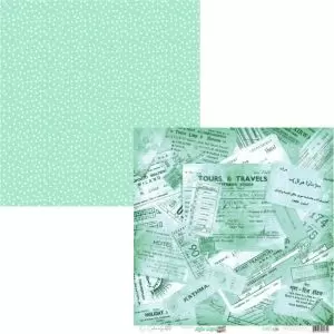 Papel para Scrapbooking Carina Sartor Coleção Mix Tape Básico Verde BASE 109