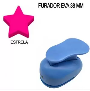 Furador de Papel e EVA Make+ Estrela 3,8 cm