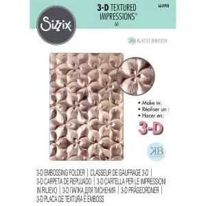 Placa de Relevo e Textura para Scrapbook 3D Sizzix Organic Petals by Kath Breen
