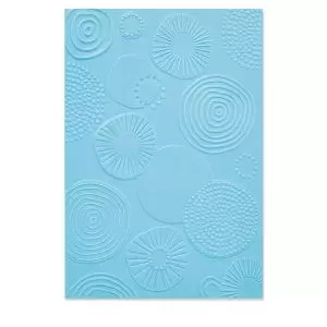Placa de Relevo e Textura para Scrapbook Sizzix Abstract Rounds