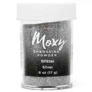 Pó para Emboss American Crafts Moxy Glitter Finish Silver