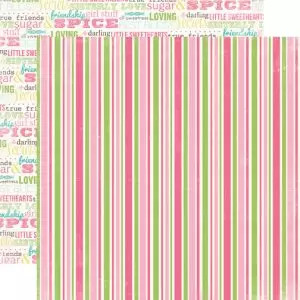 Papel Carta Bella Paper True Friends - Sugar and Spice Stripe